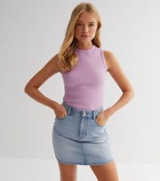 New Look Lilac Ribbed Jersey Vest